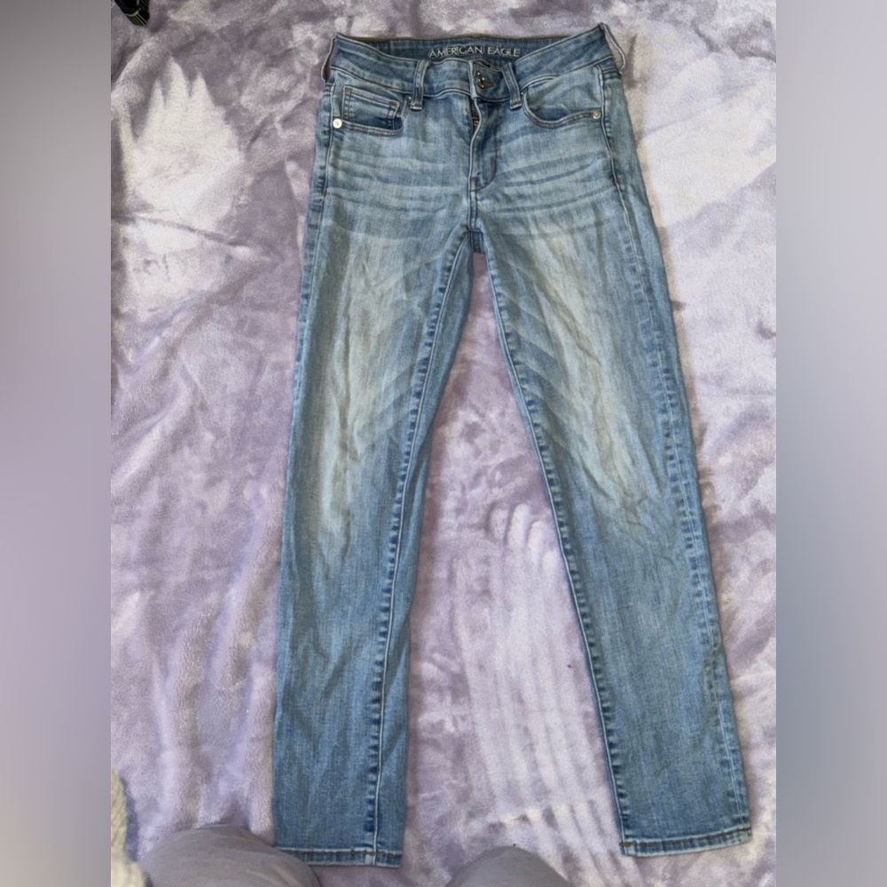 American Eagle Outfitters Blue Skinny Jeans Vintage Wash